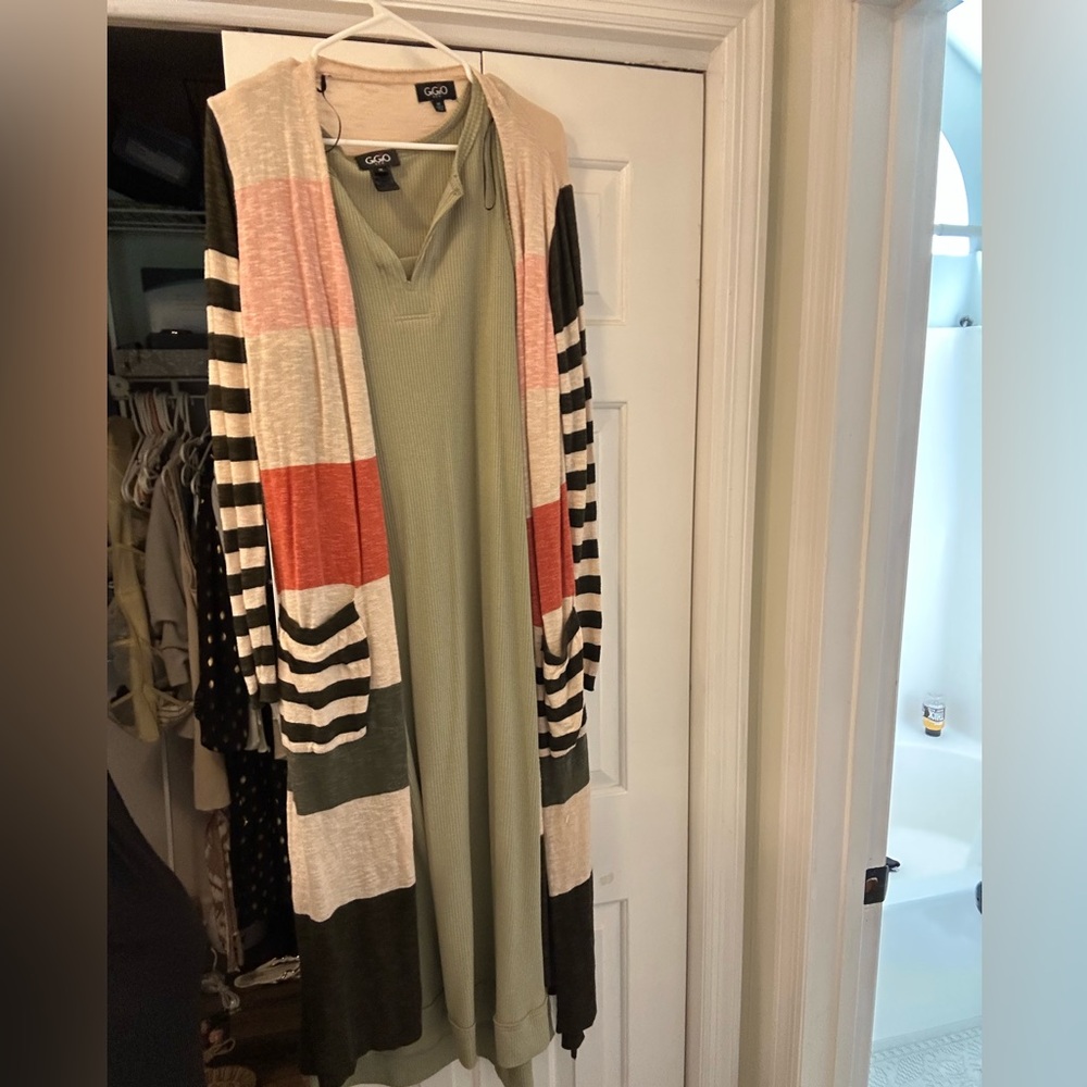 GAP Women's Striped Cardigan Sweater and Dress- Multicolor